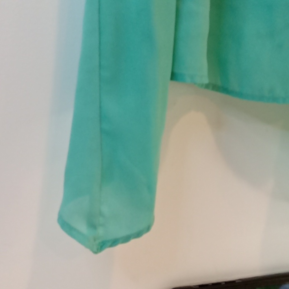 Torrid Strap Tank Top Blouse Turquoise Summer ☀️ Women's Sz 0 EUC NICE! - Picture 5 of 16
